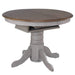 Sunset Trading Country Grove 42" Round to 60" Oval Extendable Dining Table | Distressed Gray and Brown Wood | Seats 6 -  Chapter 11 Furniture (Lewiston, Maine)