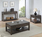 Sunset Trading Shades of Gray 3 Piece Living Room Table Set with Drawers and Shelves -  Chapter 11 Furniture (Lewiston, Maine)