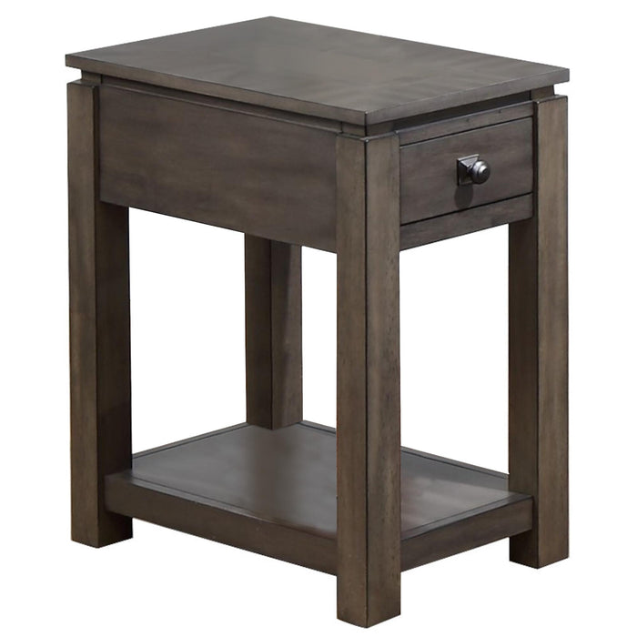 Sunset Trading Shades of Gray Narrow End Table with Drawer and Shelf -  Chapter 11 Furniture (Lewiston, Maine)