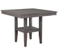 Sunset Trading Shades of Gray 45" Square Pub Table with Storage Shelf | Counter Height Dining | Seats 6 -  Chapter 11 Furniture (Lewiston, Maine)