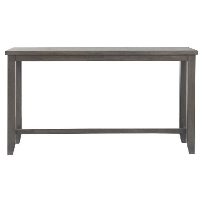 Sunset Trading Shades of Gray 65" Rectangular Narrow Pub Table | Small Space Counter Height Dining | Sofa Console | Seats 6