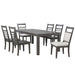 Sunset Trading Shades of Gray 7 Piece 82" Rectangular Extendable Dining Set with Upholstered End Chairs | Seats 8 -  Chapter 11 Furniture (Lewiston, Maine)
