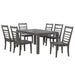 Sunset Trading Shades of Gray 7 Piece 82" Rectangular Extendable Dining Set | Seats 8 -  Chapter 11 Furniture (Lewiston, Maine)