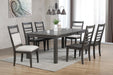 Sunset Trading Shades of Gray 7 Piece 82" Rectangular Extendable Dining Set with Upholstered End Chairs | Seats 8 -  Chapter 11 Furniture (Lewiston, Maine)