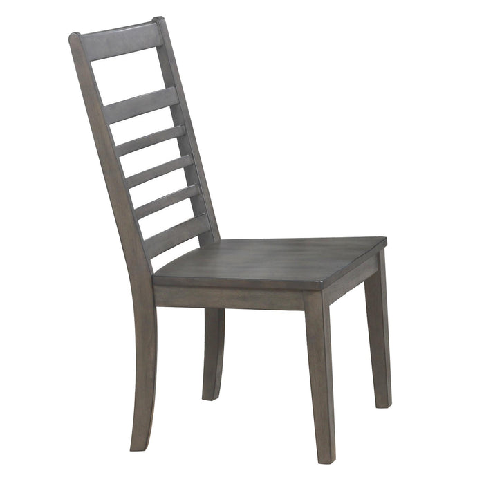 Sunset Trading Shades of Gray 7 Piece 82" Rectangular Extendable Dining Set with Upholstered End Chairs | Seats 8