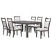 Sunset Trading Shades of Gray 7 Piece 82" Rectangular Extendable Dining Set | Upholstered Chairs | Seats 8 -  Chapter 11 Furniture (Lewiston, Maine)