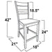 Sunset Trading Shades of Gray Slat Back Stools | Set of 2 -  Chapter 11 Furniture (Lewiston, Maine)