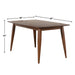 Sunset Trading Mid Century 60" Rectangular Dining Table | Danish Brown Wood | Seats 4,6 -  Chapter 11 Furniture (Lewiston, Maine)