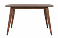Sunset Trading Mid Century 6 Piece 60" Rectangular Dining Table Set | Padded Performance Fabric Seats | Server | Seats 6 -  Chapter 11 Furniture (Lewiston, Maine)