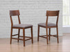 Sunset Trading Mid Century 5 Piece 48" Square Counter Height Pub Table Dining Set | Padded Performance Fabric Seats | Seats 6 -  Chapter 11 Furniture (Lewiston, Maine)