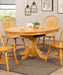Sunset Trading Oak Selections 66" Oval Pedestal Extendable Butterfly Leaf Dining Table | Light Oak | Seats 6 -  Chapter 11 Furniture (Lewiston, Maine)