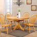 Sunset Trading Oak Selections 48" Round to 66" Oval Extendable Butterfly Leaf Pedestal Dining Table | Light Oak | Seats 6 -  Chapter 11 Furniture (Lewiston, Maine)