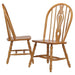 Sunset Trading Oak Selections 5 Piece 72" Rectangular Drop Leaf Extendable Dining Set | Keyhole Windsor Chairs | Seats 8 -  Chapter 11 Furniture (Lewiston, Maine)