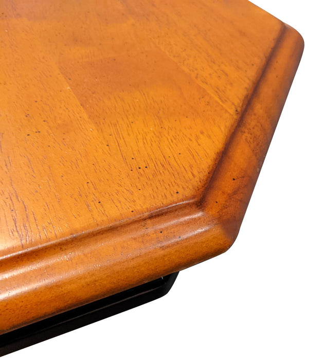 Sunset Trading Black Cherry Selections 60" Oval Extendable Pedestal Dining Table | Antique Black with Cherry | Seats 6