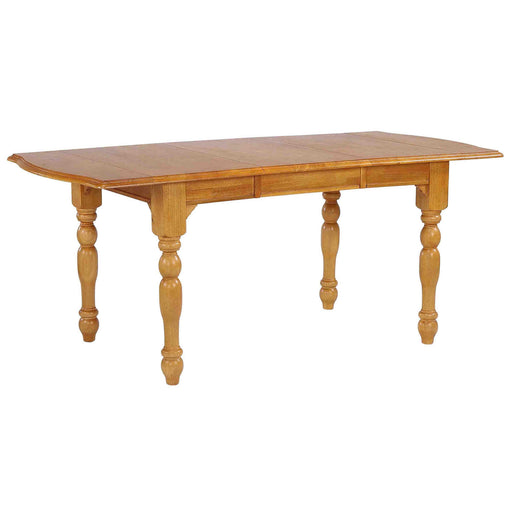 Sunset Trading Oak Selections 72" Rectangular Drop Leaf Extendable Dining Table | Light Oak | Seats 8 -  Chapter 11 Furniture (Lewiston, Maine)
