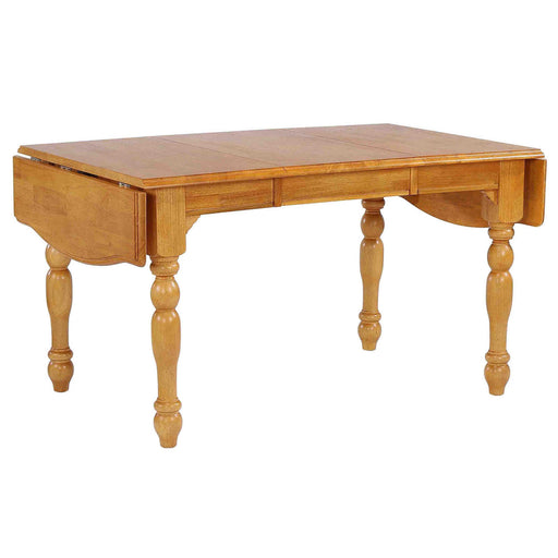 Sunset Trading Oak Selections 72" Rectangular Drop Leaf Extendable Dining Table | Light Oak | Seats 8 -  Chapter 11 Furniture (Lewiston, Maine)