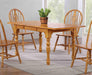 Sunset Trading Oak Selections 72" Rectangular Drop Leaf Extendable Dining Table | Light Oak | Seats 8 -  Chapter 11 Furniture (Lewiston, Maine)