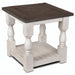 Sunset Trading Rustic French Square Side End Table | Distressed White and Brown Solid Wood | Living Room Furniture -  Chapter 11 Furniture (Lewiston, Maine)