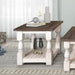 Sunset Trading Rustic French Square Side End Table | Distressed White and Brown Solid Wood | Living Room Furniture -  Chapter 11 Furniture (Lewiston, Maine)