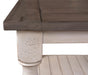 Sunset Trading Rustic French Cocktail Table | Storage Shelf | Distressed White and Brown Solid Wood | Living Room Furniture -  Chapter 11 Furniture (Lewiston, Maine)