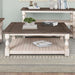 Sunset Trading Rustic French Cocktail Table | Storage Shelf | Distressed White and Brown Solid Wood | Living Room Furniture -  Chapter 11 Furniture (Lewiston, Maine)