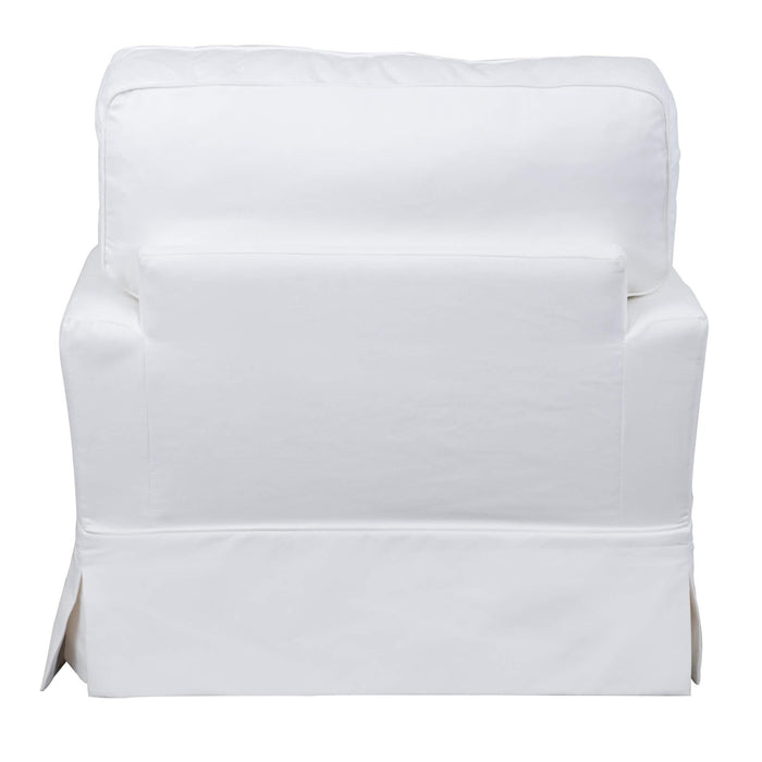 Sunset Trading Ariana Slipcovered Chair | Stain Resistant Performance Fabric | White
