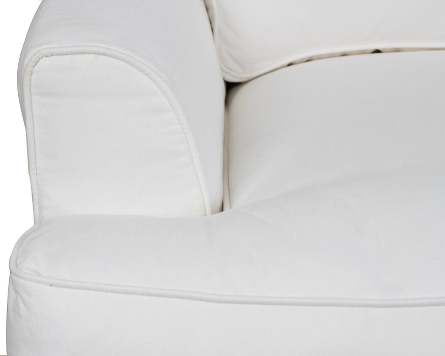 Sunset Trading Ariana Slipcovered Chair | Stain Resistant Performance Fabric | White