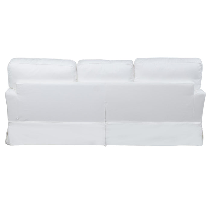 Sunset Trading Ariana Slipcovered Sofa | Stain Resistant Performance Fabric | White