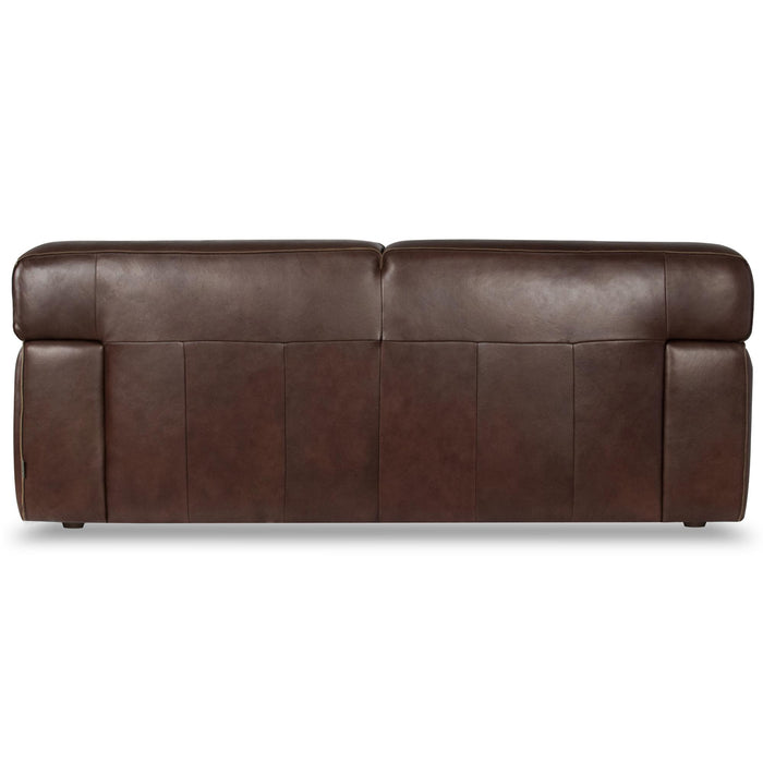 Sunset Trading Milan Leather Loveseat | Brown