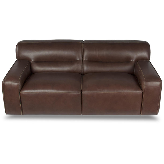 Sunset Trading Milan Leather Loveseat | Brown