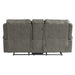 Sunset Trading Calvin 78" Wide Dual Reclining Loveseat with Storage Console | Nailheads | Easy to Clean Gray Fabric -  Chapter 11 Furniture (Lewiston, Maine)