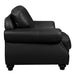 Sunset Trading Charleston 42" Wide Top Grain Leather Armchair | Black Rolled Arm Accent Chair with Nailheads -  Chapter 11 Furniture (Lewiston, Maine)