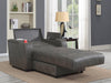 Sunset Trading Power Reclining Chaise Lounge Chair with Arms | Phone Charger | Cupholder | Storage | Gray -  Chapter 11 Furniture (Lewiston, Maine)
