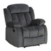 Sunset Trading Madison Reclining Chair | Manual Recliner | Gray Fabric Clubchair -  Chapter 11 Furniture (Lewiston, Maine)
