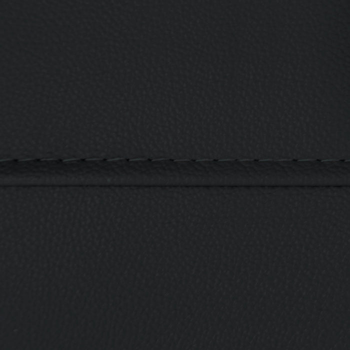 Sunset Trading Prelude 55" Wide Black Top Grain Leather Loveseat | Mid Century Modern Small Couch