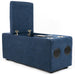 Sunset Trading Pixie Speaker Console | Modular Voice Bluetooth USB Outlets Storage Cupholders | Navy Fabric -  Chapter 11 Furniture (Lewiston, Maine)