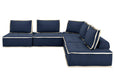 Sunset Trading Pixie 5 Piece Sofa Sectional | Modular Couch | Navy Blue and Cream Fabric -  Chapter 11 Furniture (Lewiston, Maine)