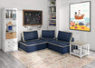 Sunset Trading Pixie 3 Piece Sofa Sectional | Modular Couch | Navy Blue and Cream Fabric -  Chapter 11 Furniture (Lewiston, Maine)