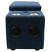 Sunset Trading Pixie Speaker Console | Modular Voice Bluetooth USB Outlets Storage Cupholders | Navy Fabric -  Chapter 11 Furniture (Lewiston, Maine)