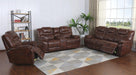 Sunset Trading Diamond Power Dual Reclining Sofa |Brown Leather Gel -  Chapter 11 Furniture (Lewiston, Maine)