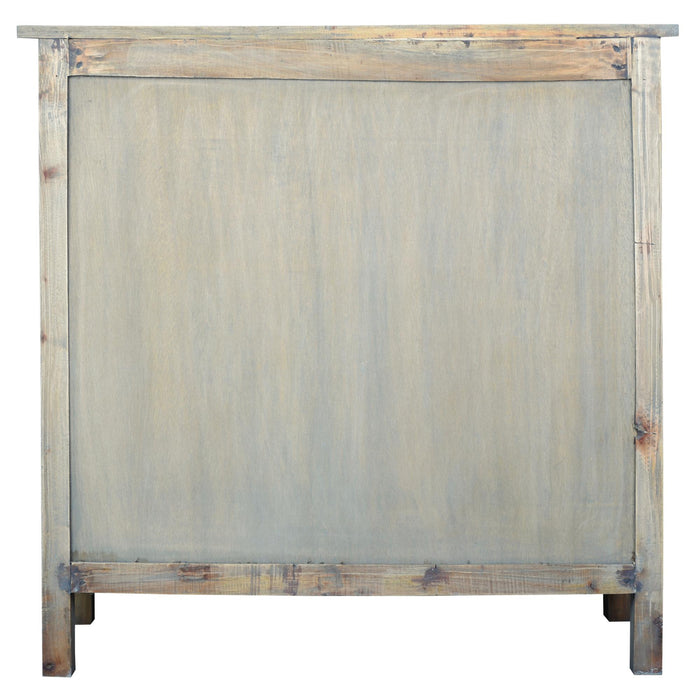 Sunset Trading Cottage Solid Wood 3 Drawer 37" Chest | Distressed Driftwood Brown | Fully Assembled Small Sideboard