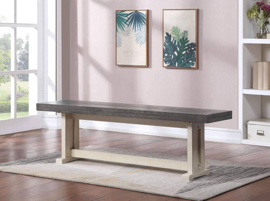Sunset Trading Sunny Dining Nook Table Set | Distressed Antique White/Grey Wood | Kitchen Corner Storage Bench Seating -  Chapter 11 Furniture (Lewiston, Maine)