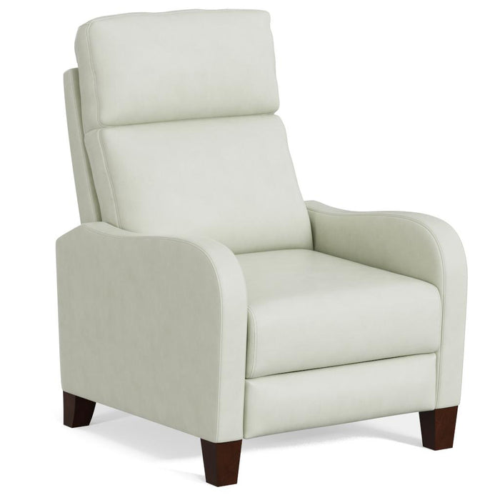 Sunset Trading Dana Pushback Leather Recliner | Pearl White