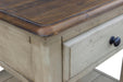 Sunset Trading Shades of Sand End Table | Drawer Shelf | Cream/Walnut Brown Solid Wood -  Chapter 11 Furniture (Lewiston, Maine)